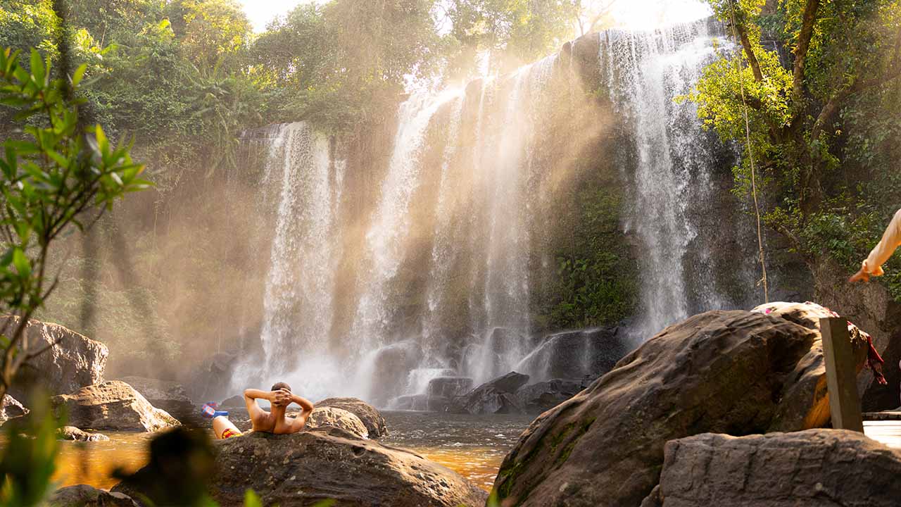 Phnom Kulen Mountain Waterfall in Siem Reap